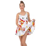 Seamless Pattern Vector Owl Cartoon With Bugs Inside Out Casual Dress