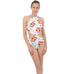Halter Side Cut Swimsuit 