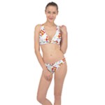 Seamless Pattern Vector Owl Cartoon With Bugs Classic Banded Bikini Set 