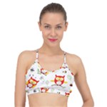 Seamless Pattern Vector Owl Cartoon With Bugs Basic Training Sports Bra