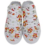 Seamless Pattern Vector Owl Cartoon With Bugs Half Slippers