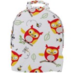 Seamless Pattern Vector Owl Cartoon With Bugs Mini Full Print Backpack