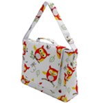 Seamless Pattern Vector Owl Cartoon With Bugs Box Up Messenger Bag