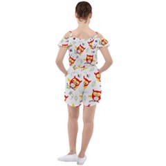 Ruffle Cut Out Chiffon Playsuit 