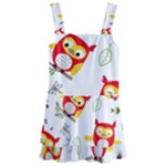 Seamless Pattern Vector Owl Cartoon With Bugs Kids  Layered Skirt Swimsuit