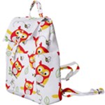 Seamless Pattern Vector Owl Cartoon With Bugs Buckle Everyday Backpack
