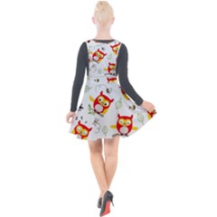 Plunge Pinafore Velour Dress 