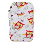Seamless Pattern Vector Owl Cartoon With Bugs Waist Pouch (Small)