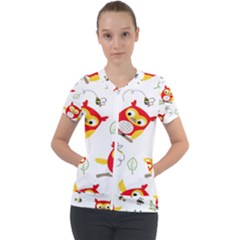 Short Sleeve Zip Up Jacket 