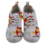 Seamless Pattern Vector Owl Cartoon With Bugs Women Athletic Shoes