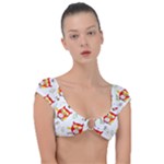 Seamless Pattern Vector Owl Cartoon With Bugs Cap Sleeve Ring Bikini Top