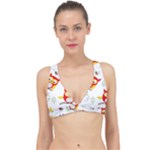 Seamless Pattern Vector Owl Cartoon With Bugs Classic Banded Bikini Top