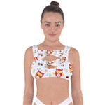 Seamless Pattern Vector Owl Cartoon With Bugs Bandaged Up Bikini Top