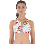 Seamless Pattern Vector Owl Cartoon With Bugs Perfectly Cut Out Bikini Top