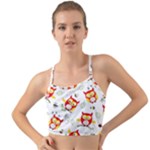 Seamless Pattern Vector Owl Cartoon With Bugs Mini Tank Bikini Top