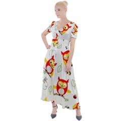 Button Up Short Sleeve Maxi Dress 