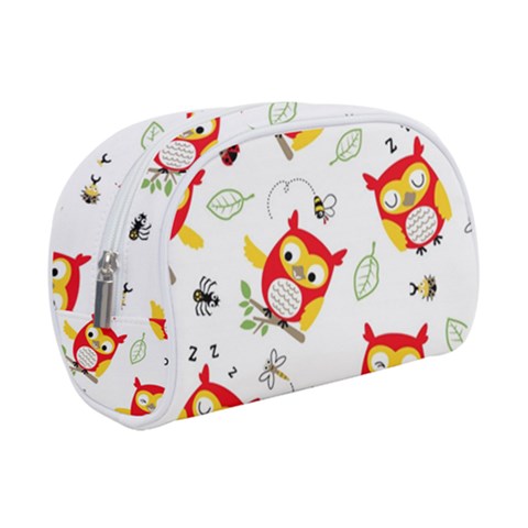 Seamless Pattern Vector Owl Cartoon With Bugs Make Up Case (Small) from ArtsNow.com