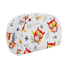Seamless Pattern Vector Owl Cartoon With Bugs Make Up Case (Small) from ArtsNow.com