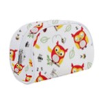 Seamless Pattern Vector Owl Cartoon With Bugs Make Up Case (Small)