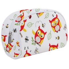 Seamless Pattern Vector Owl Cartoon With Bugs Make Up Case (Medium) from ArtsNow.com