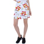 Seamless Pattern Vector Owl Cartoon With Bugs Tennis Skirt