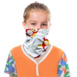 Seamless Pattern Vector Owl Cartoon With Bugs Face Covering Bandana (Kids)
