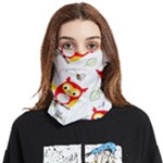 Seamless Pattern Vector Owl Cartoon With Bugs Face Covering Bandana (Two Sides)