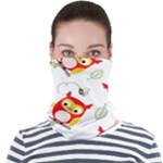 Seamless Pattern Vector Owl Cartoon With Bugs Face Seamless Bandana (Adult)