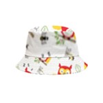 Seamless Pattern Vector Owl Cartoon With Bugs Inside Out Bucket Hat (Kids)