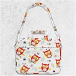 Seamless Pattern Vector Owl Cartoon With Bugs MacBook Pro 13  Shoulder Laptop Bag 