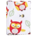 Seamless Pattern Vector Owl Cartoon With Bugs Playing Cards Single Design (Rectangle) with Custom Box