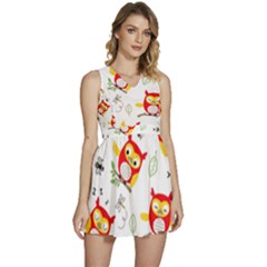 Sleeveless High Waist Mini Dress 