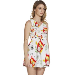 Sleeveless High Waist Mini Dress 