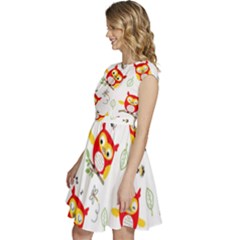 Cap Sleeve High Waist Dress 