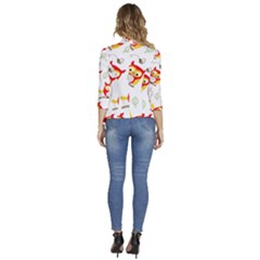 Women s 3/4 Sleeve Ruffle Edge Open Front Jacket 