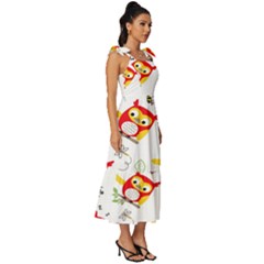 Tie-Strap Tiered Midi Chiffon Dress 