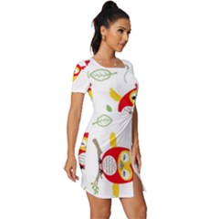 Fitted Knot Split End Bodycon Dress 