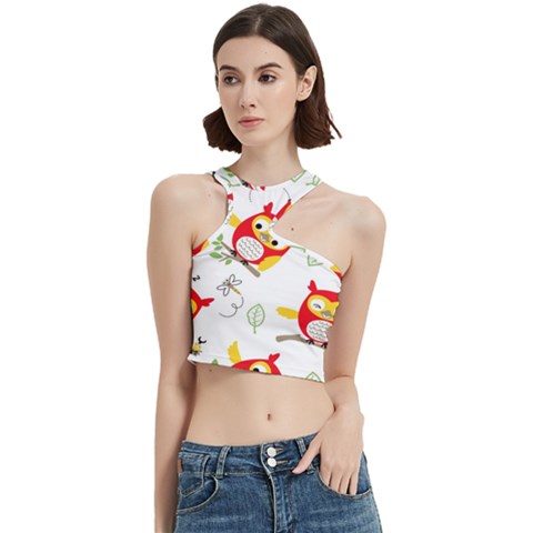 Seamless Pattern Vector Owl Cartoon With Bugs Cut Out Top from ArtsNow.com