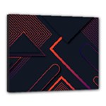 Gradient Geometric Shapes Dark Background Design Canvas 20  x 16  (Stretched)