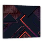 Gradient Geometric Shapes Dark Background Design Canvas 24  x 20  (Stretched)