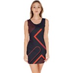Gradient Geometric Shapes Dark Background Design Bodycon Dress