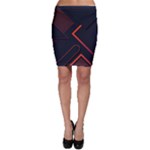 Gradient Geometric Shapes Dark Background Design Bodycon Skirt