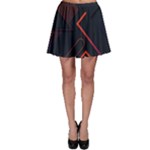 Gradient Geometric Shapes Dark Background Design Skater Skirt