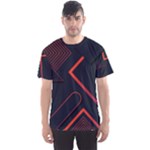 Gradient Geometric Shapes Dark Background Design Men s Sport Mesh T-Shirt