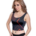 Gradient Geometric Shapes Dark Background Design Crop Top
