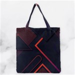 Gradient Geometric Shapes Dark Background Design Grocery Tote Bag