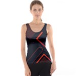 Gradient Geometric Shapes Dark Background Design Women s Basic Tank Top