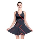 Gradient Geometric Shapes Dark Background Design Reversible Skater Dress