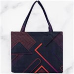 Gradient Geometric Shapes Dark Background Design Mini Tote Bag