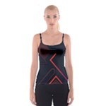 Gradient Geometric Shapes Dark Background Design Spaghetti Strap Top